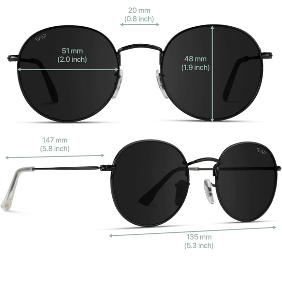 WearMe Pro Unisex Black & Gold Sunglasses - Picture 7 of 7